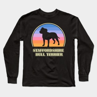 Staffordshire Bull Terrier Vintage Sunset Dog Long Sleeve T-Shirt